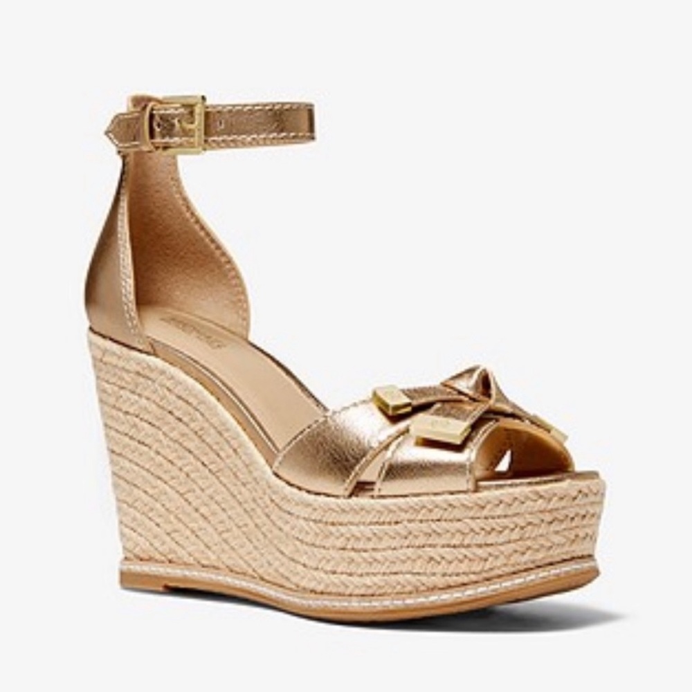 Michael Kors Ripley Metallic Wedge Sandal